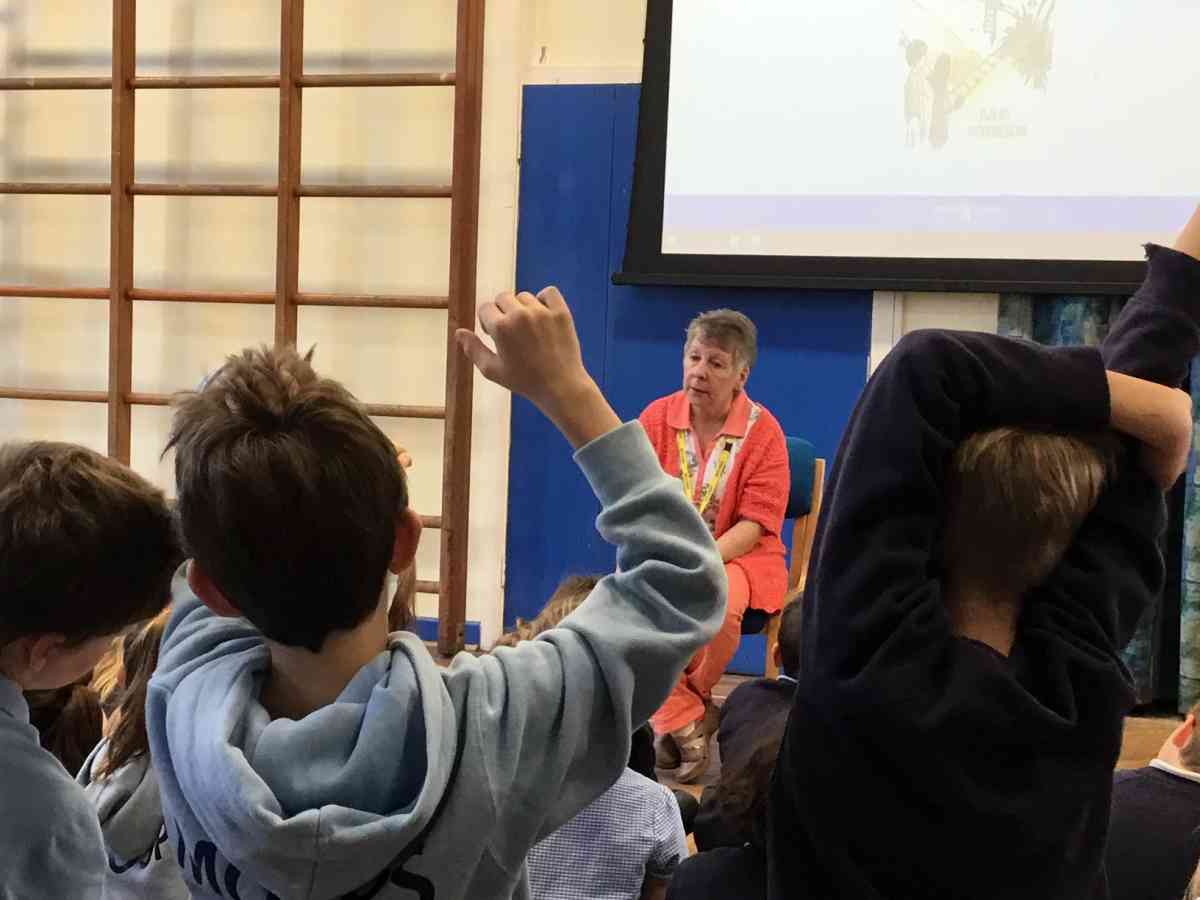 The-Mysterious-Boy-Julie Robinson-visited-Milford-on-Sea-Primary-School-in-Hampshire-austin-macauley-publishers